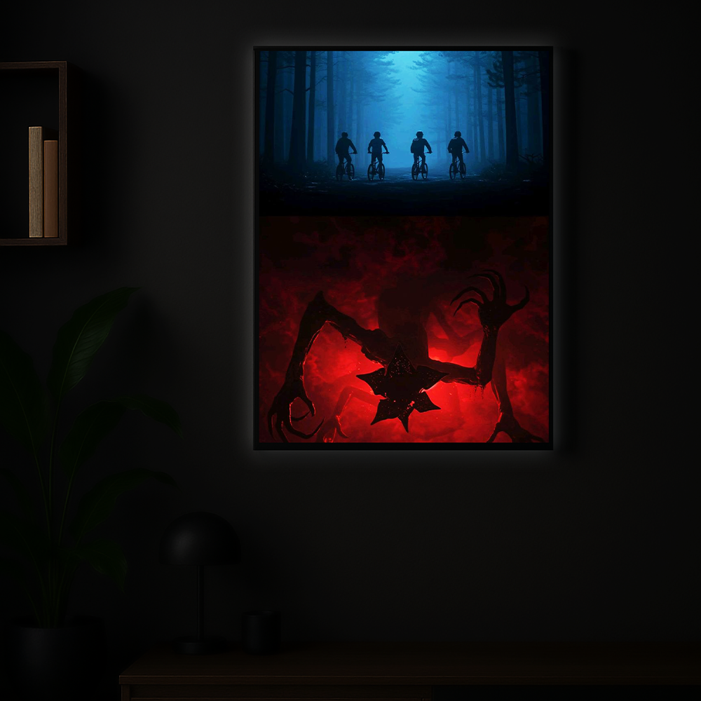 Town of the Upside Down – Illuminated Glass Poster